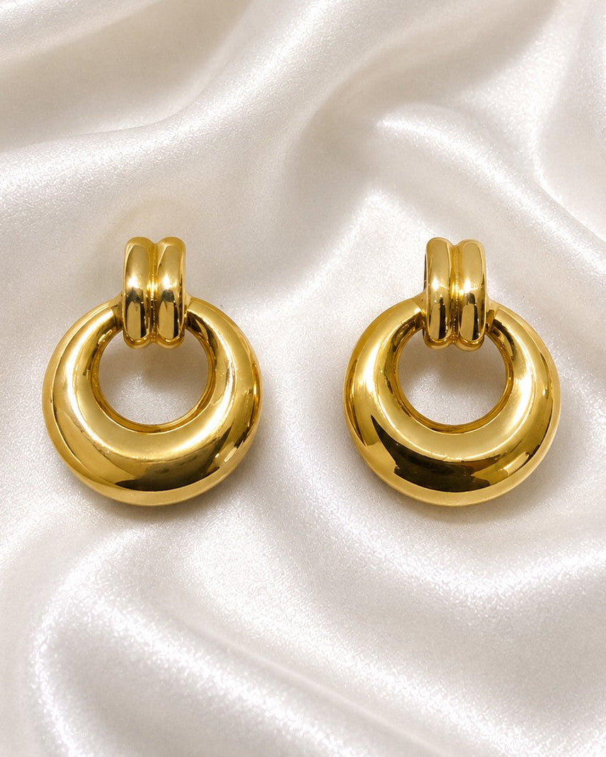 Door knocker stud earrings