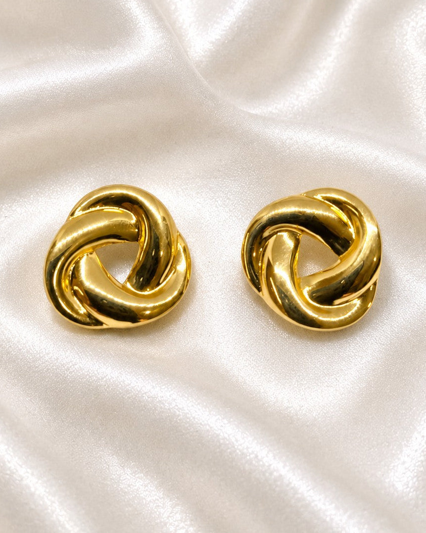 Twisted knot glow earrings