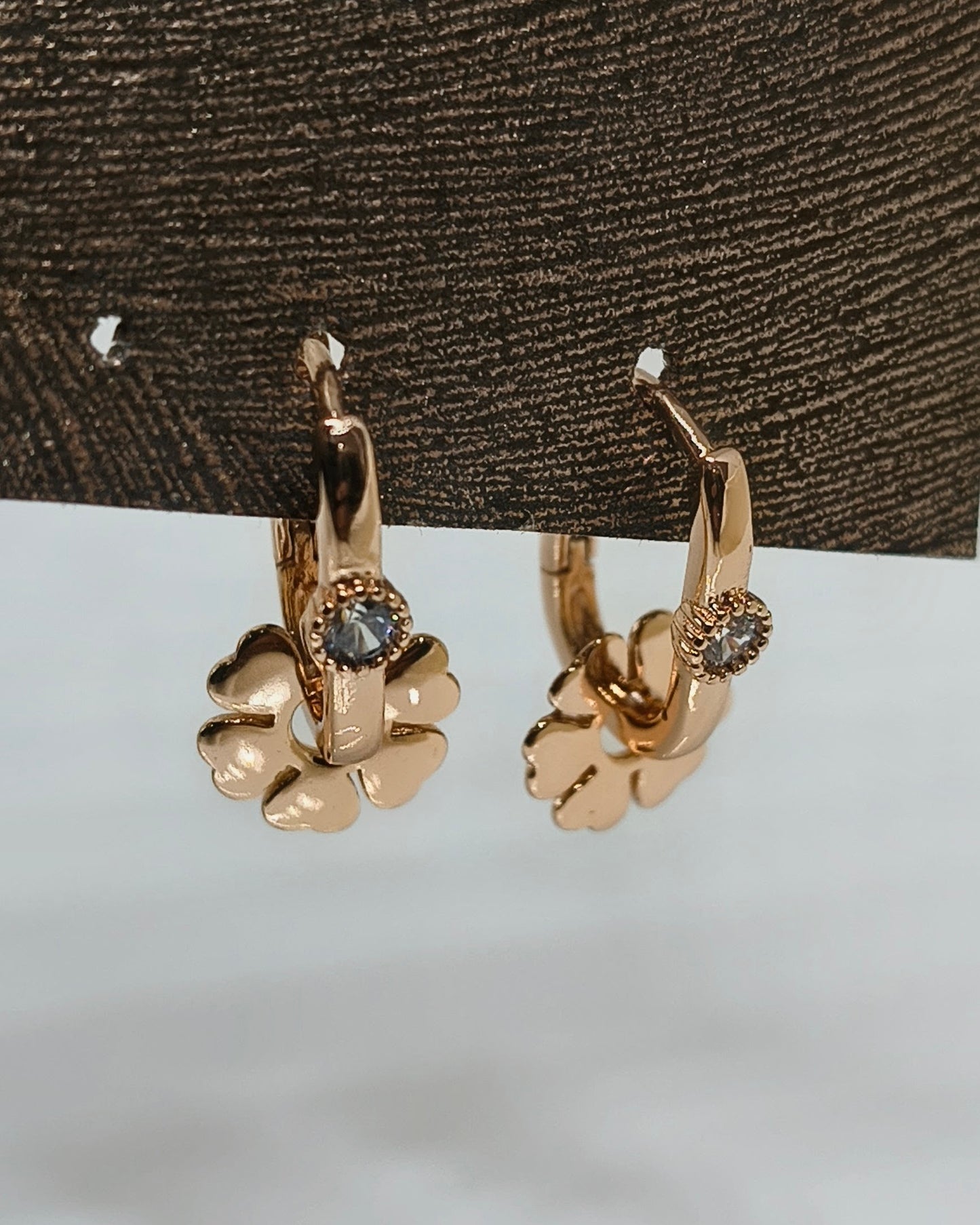 Lucky bloom hoop earrings
