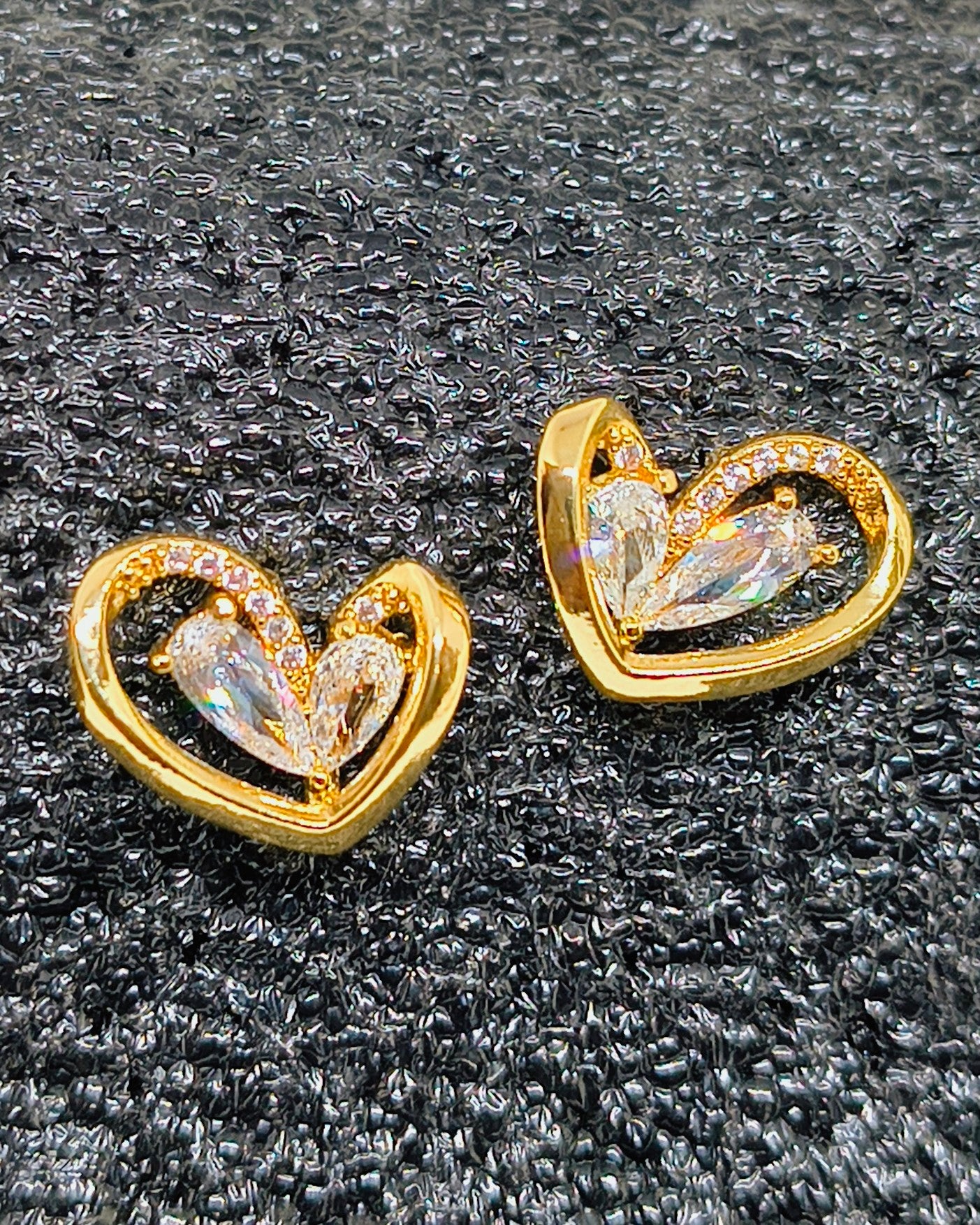Forever within heart stud earrings