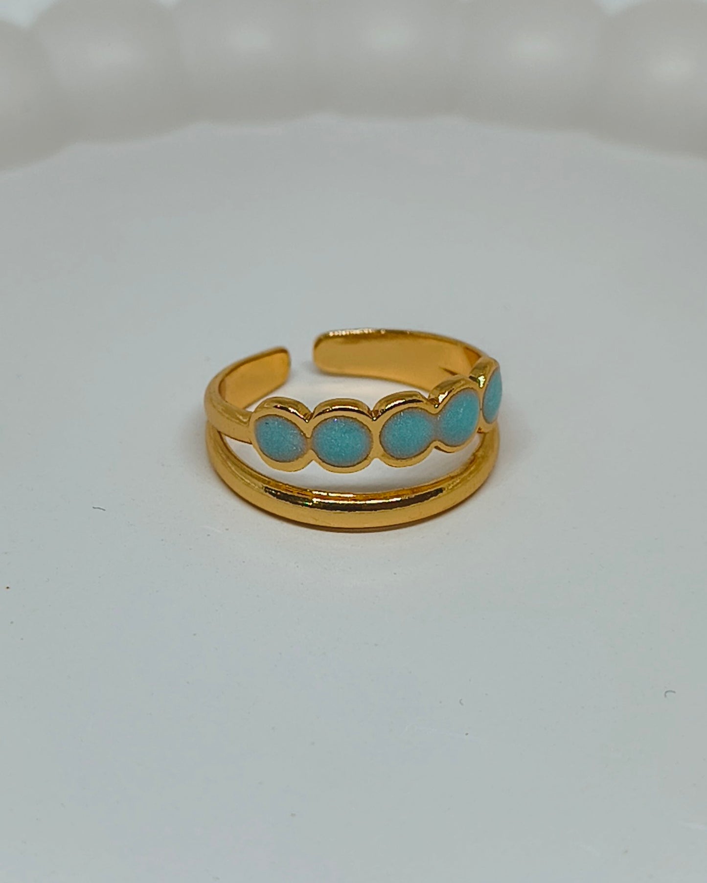 Bubble glow adjustable ring