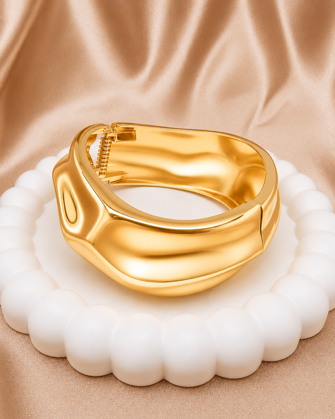 Celestial sculpted kada bracelet