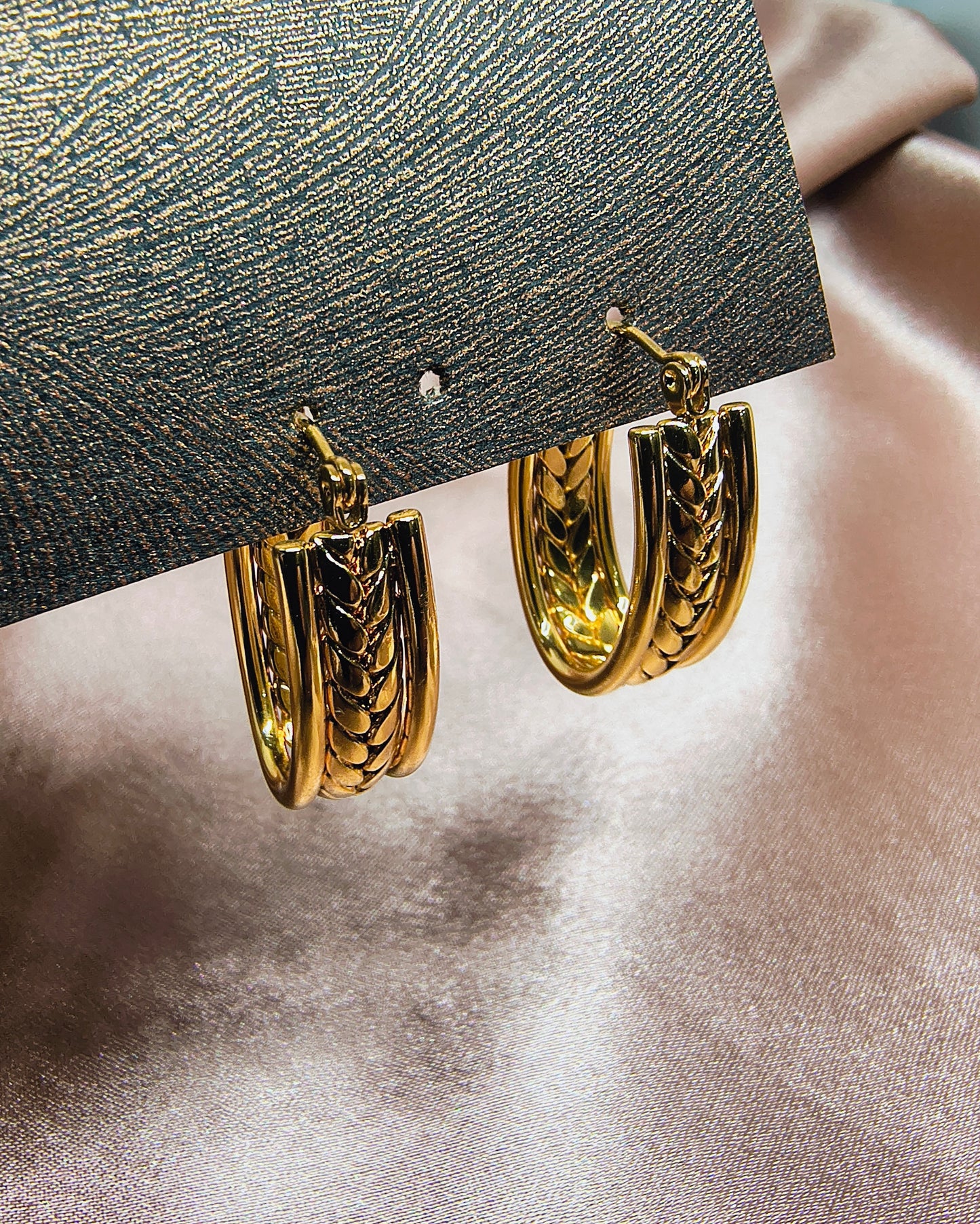 Braided luxe hoop earrings