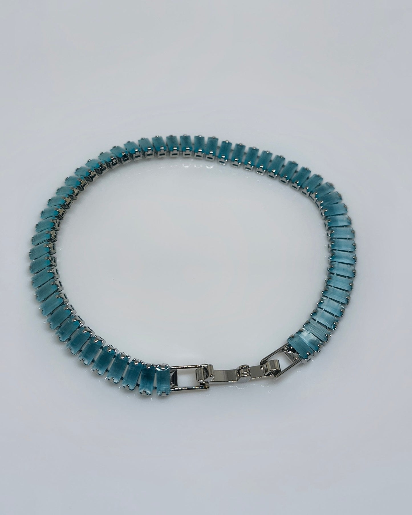 Ice blue color tennis bracelet