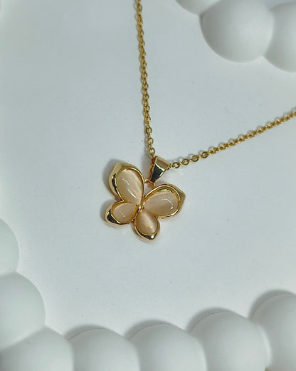 Pearl Glow Butterfly Necklace