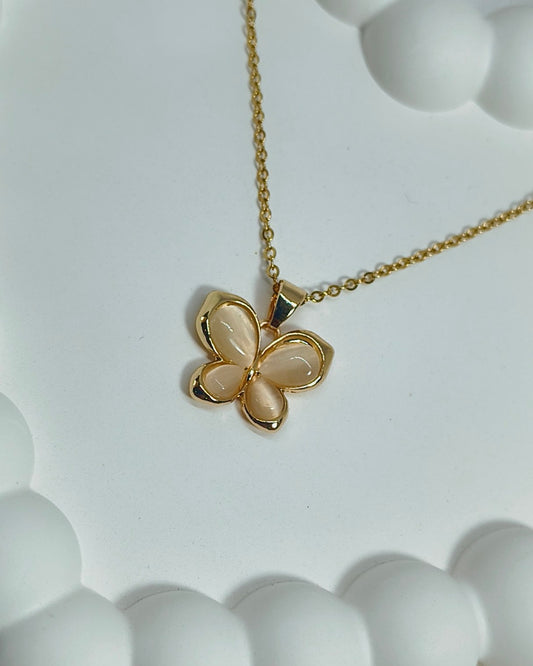 Pearl Glow Butterfly Necklace