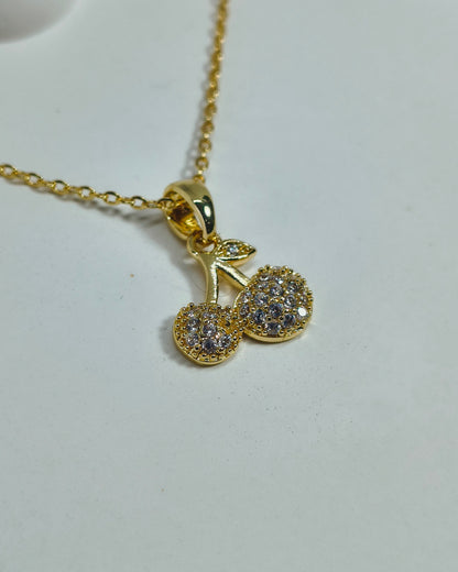 Cherry Spark Pendant Necklace
