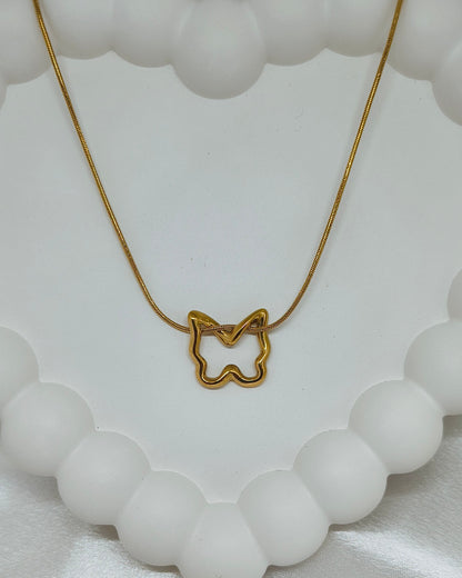 Minimal Butterfly Charm Necklace