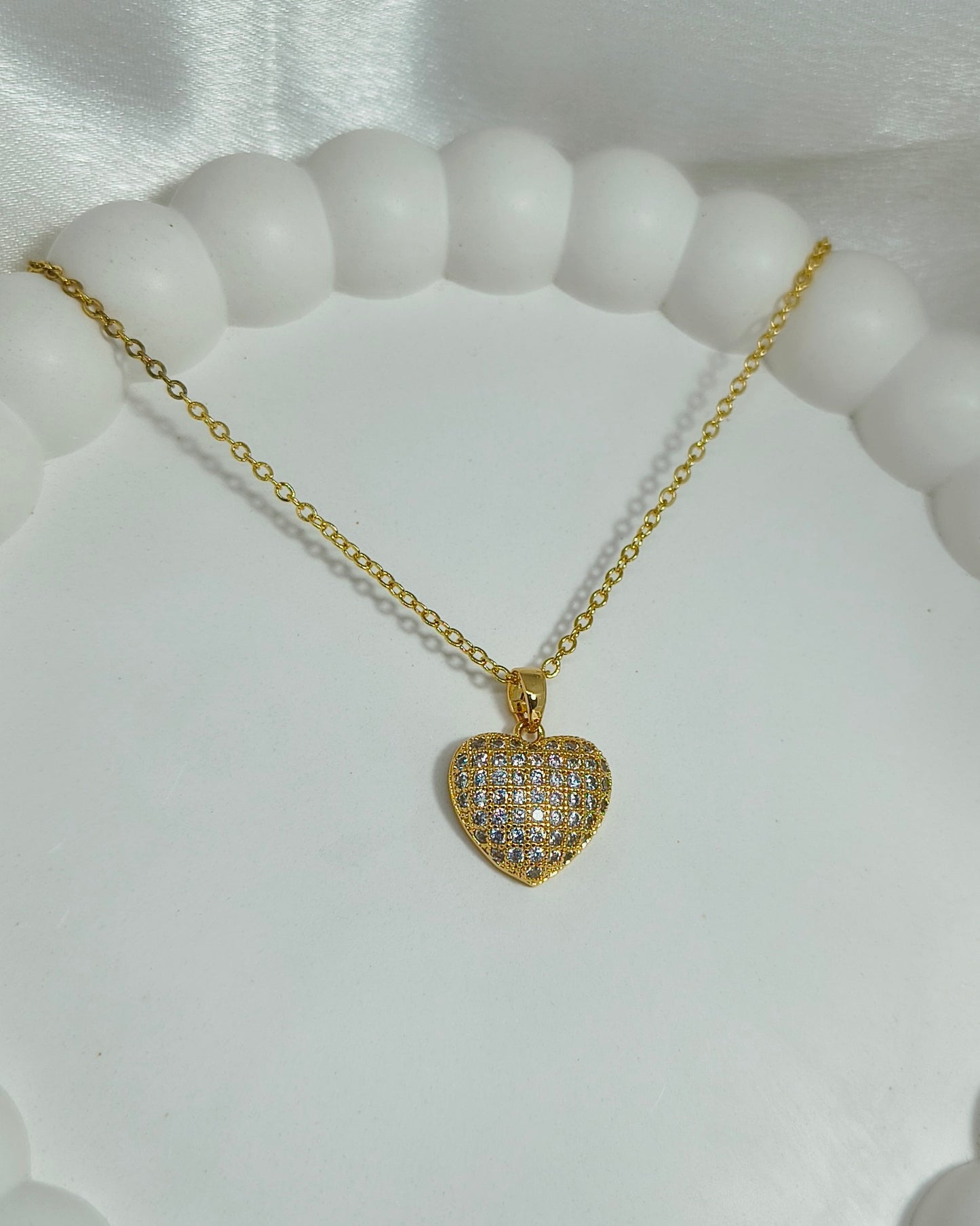Crystal Heart Pendant Necklace