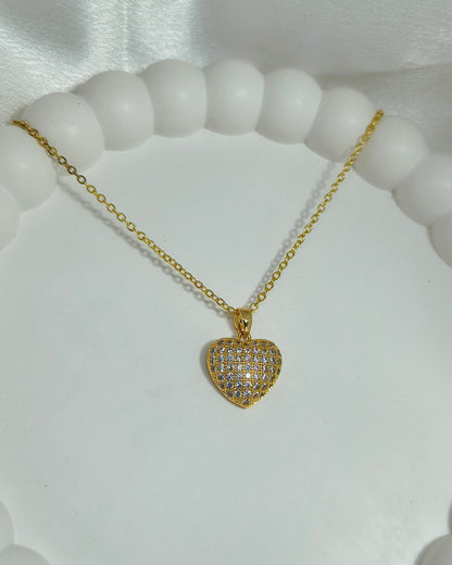 Crystal Heart Pendant Necklace