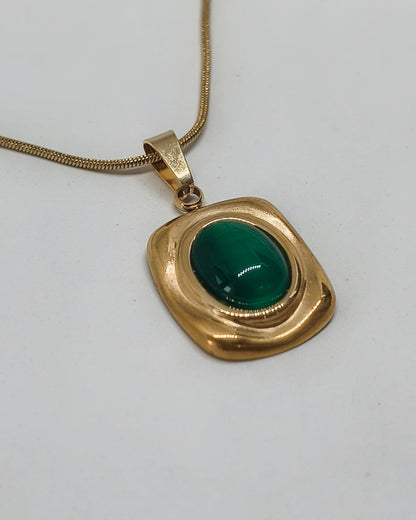 Mystic green stone necklace