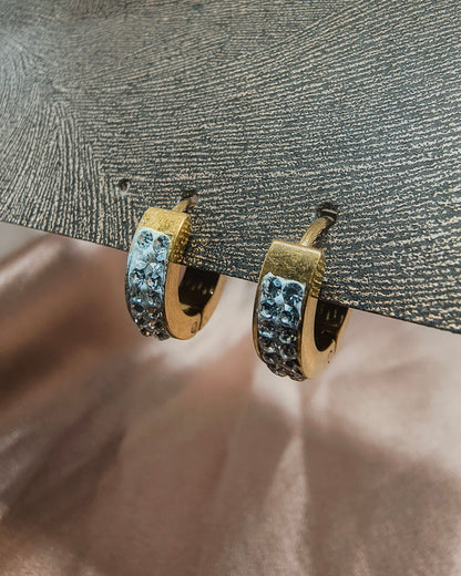 Minimal glam huggie hoop earrings