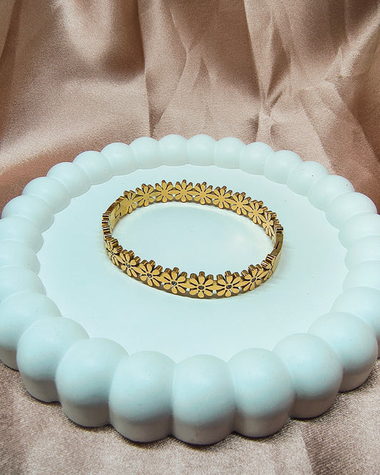 Floral glow charm kada bracelet