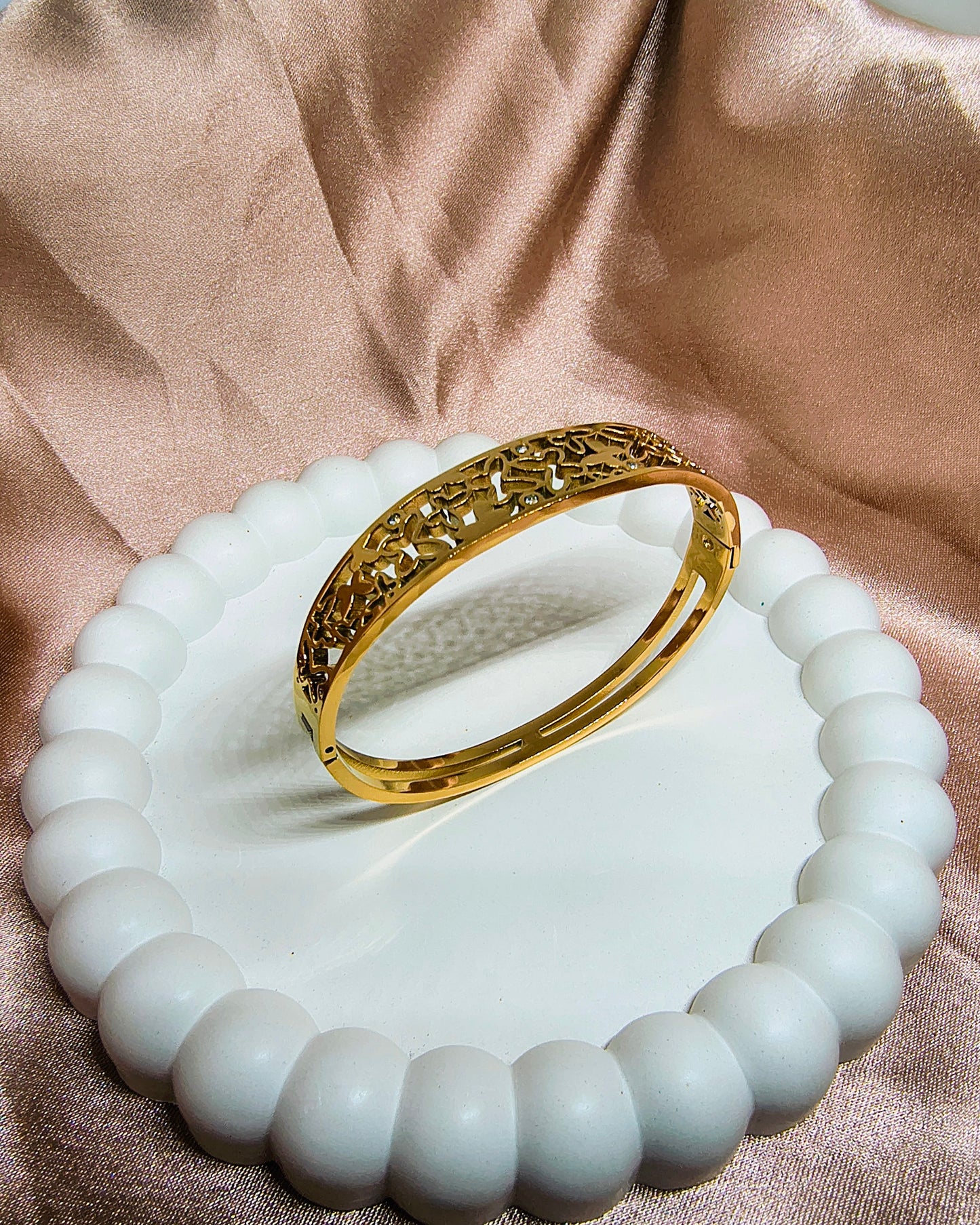 Butterfly filigree kada bracelet