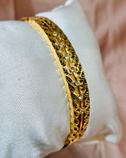 Golden leafline kada braclet