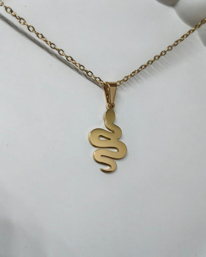 Mystic snake pendant and stud set