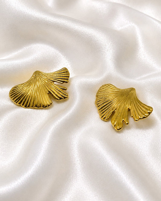 Radiant Ginkgo Stud earrings