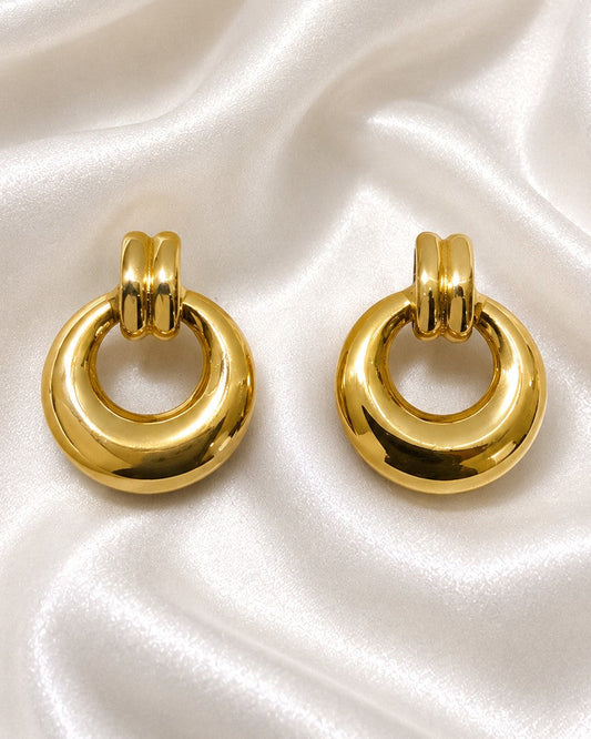 Door knocker stud earrings