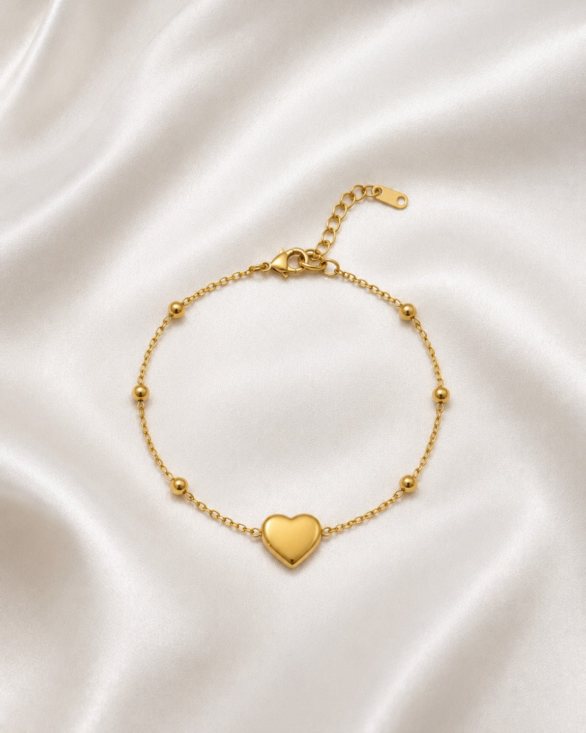 Minimal Heart Charm chain Bracelet