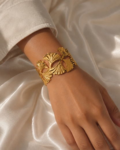 Artistic Leaf Cuff Bracelet
