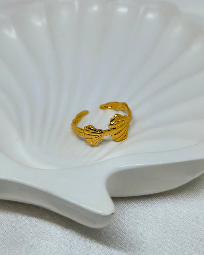 Mermaid bow wrap adjustable ring