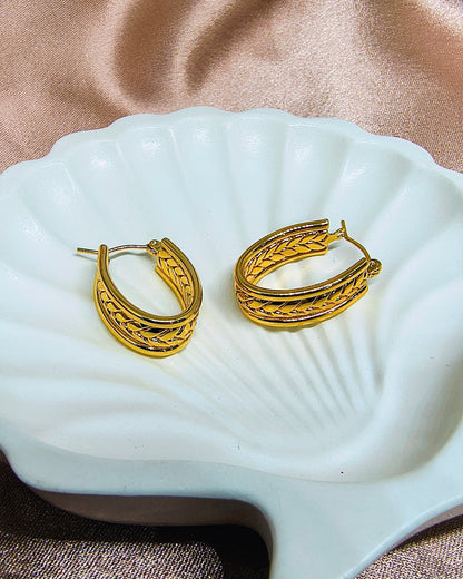 Braided luxe hoop earrings