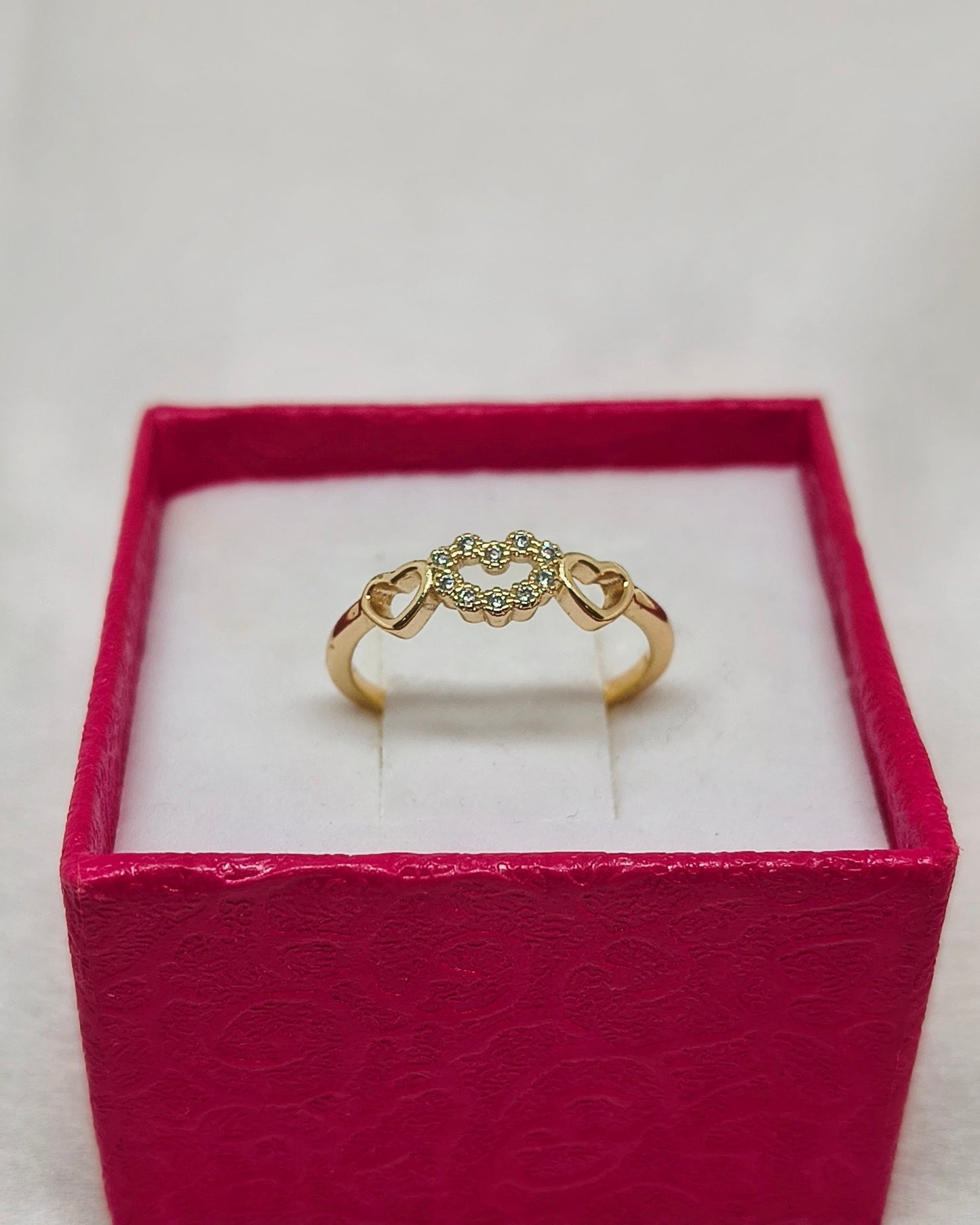 Dainty love loop adjustable ring