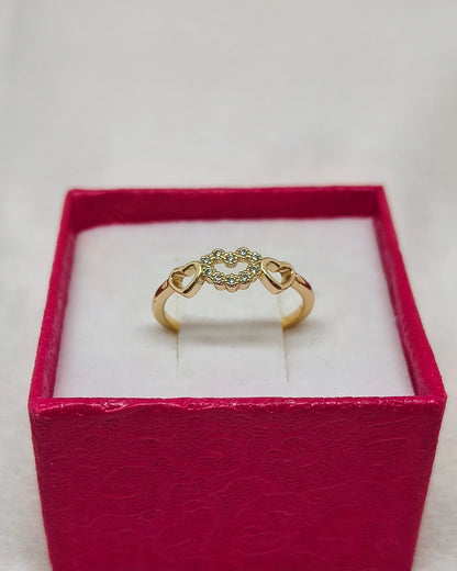 Dainty love loop adjustable ring