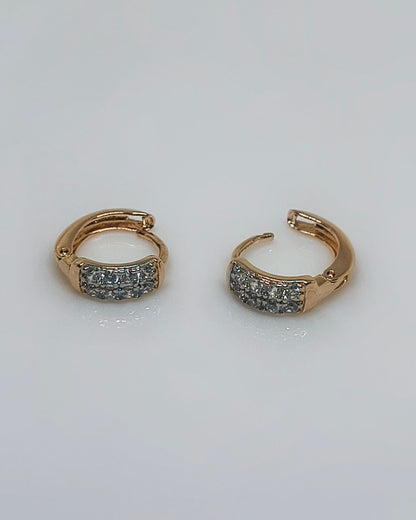 Arc spark huggie hoop earrings