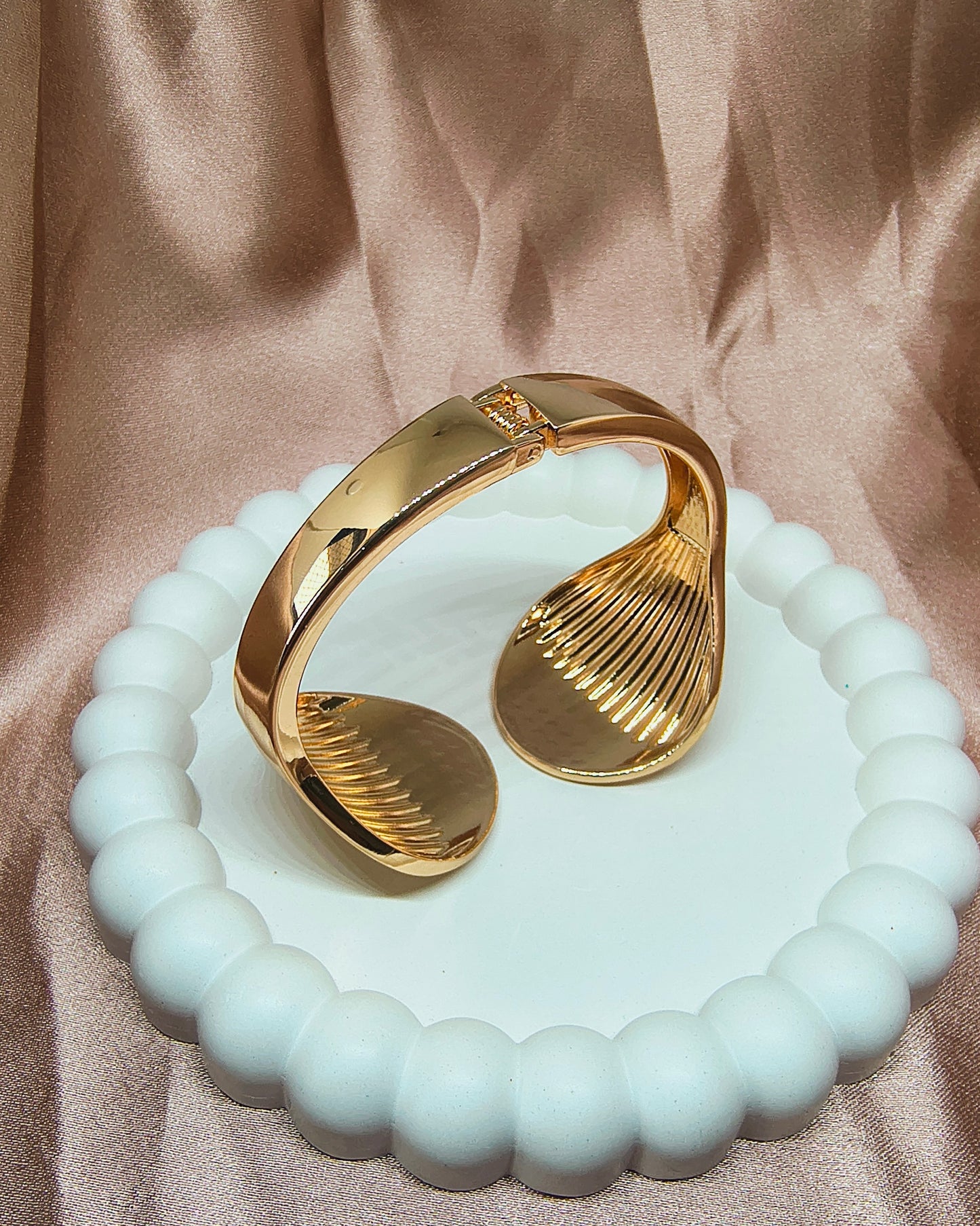 Luna petal open cuff bracelet