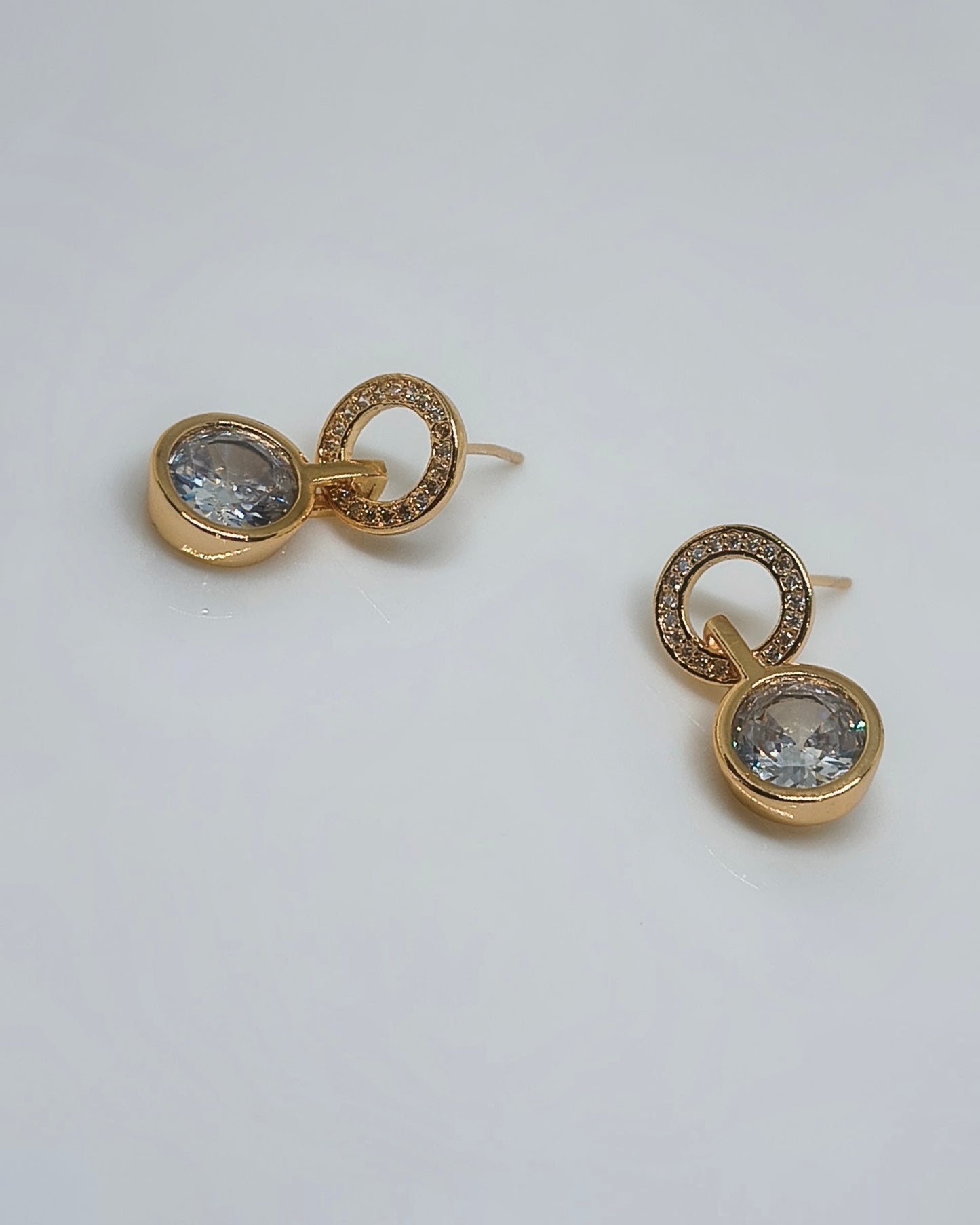Starlit circle drop earrings