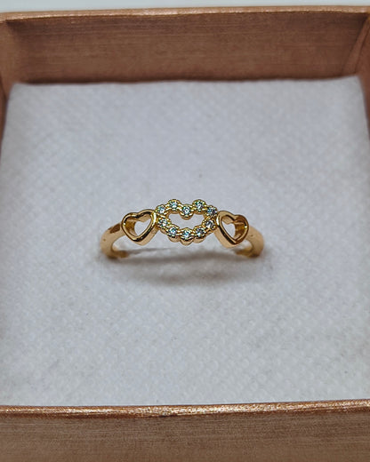 Dainty love loop adjustable ring