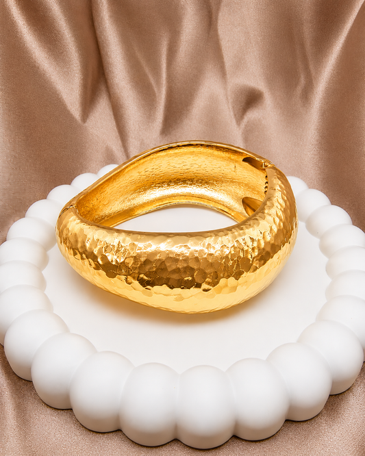 Textured dome statement kada bracelet