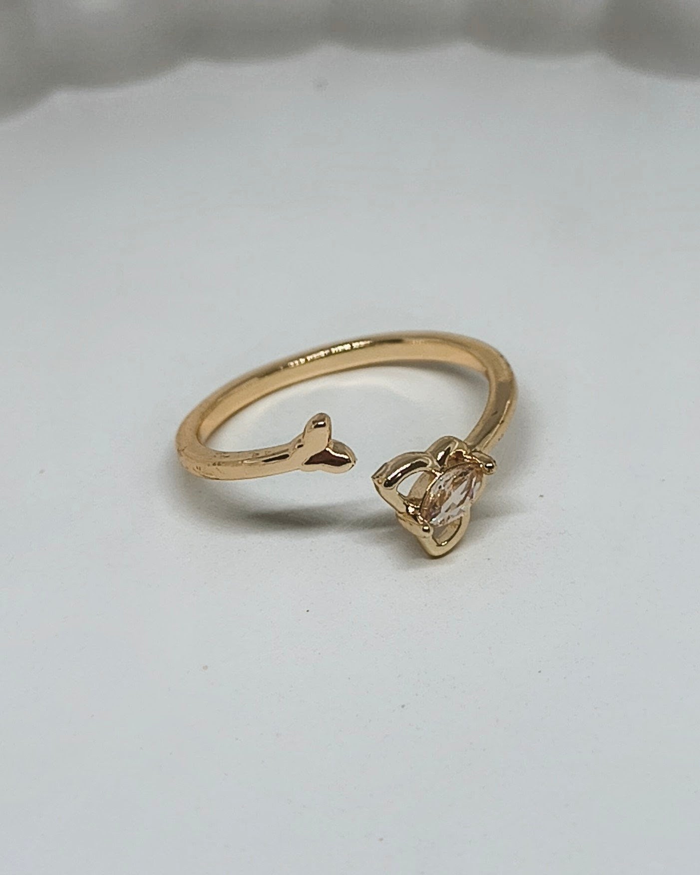 Butterfly bloom adjustable ring