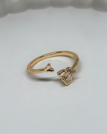 Butterfly bloom adjustable ring