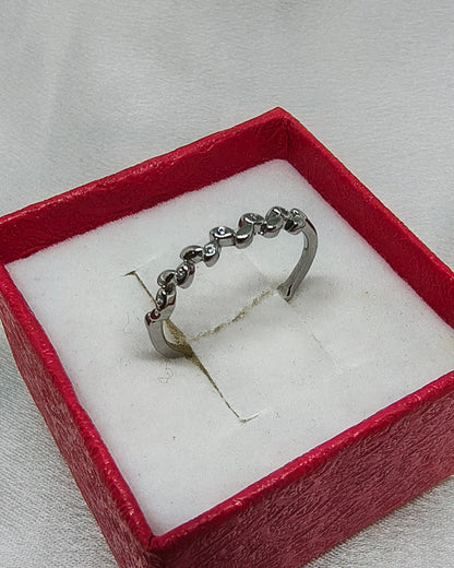 Eclipse leaf adjustable ring (silver ring)