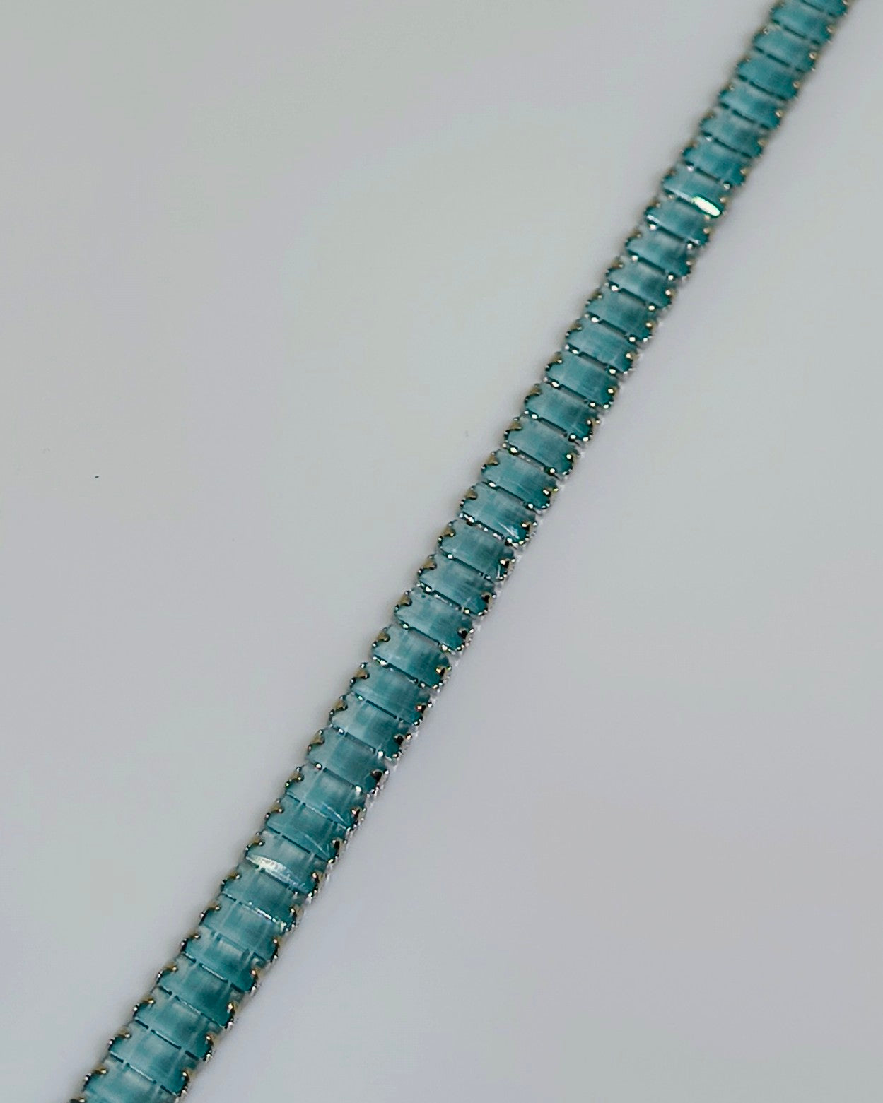 Ice blue color tennis bracelet