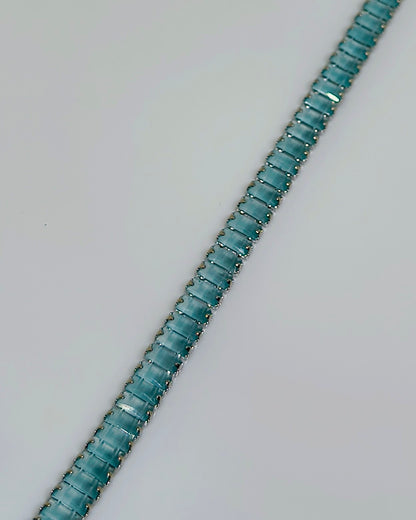 Ice blue color tennis bracelet