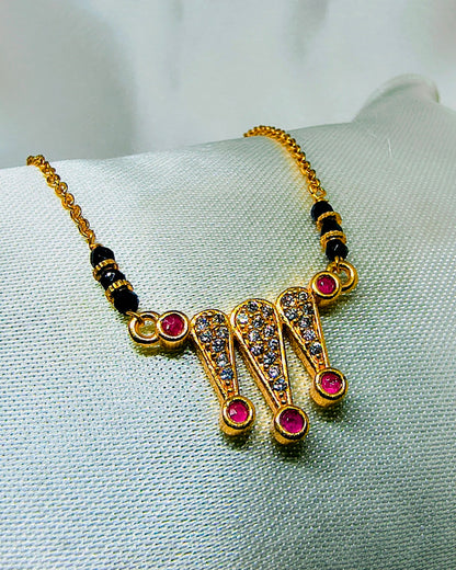 Radiant W pendant mangalsutra