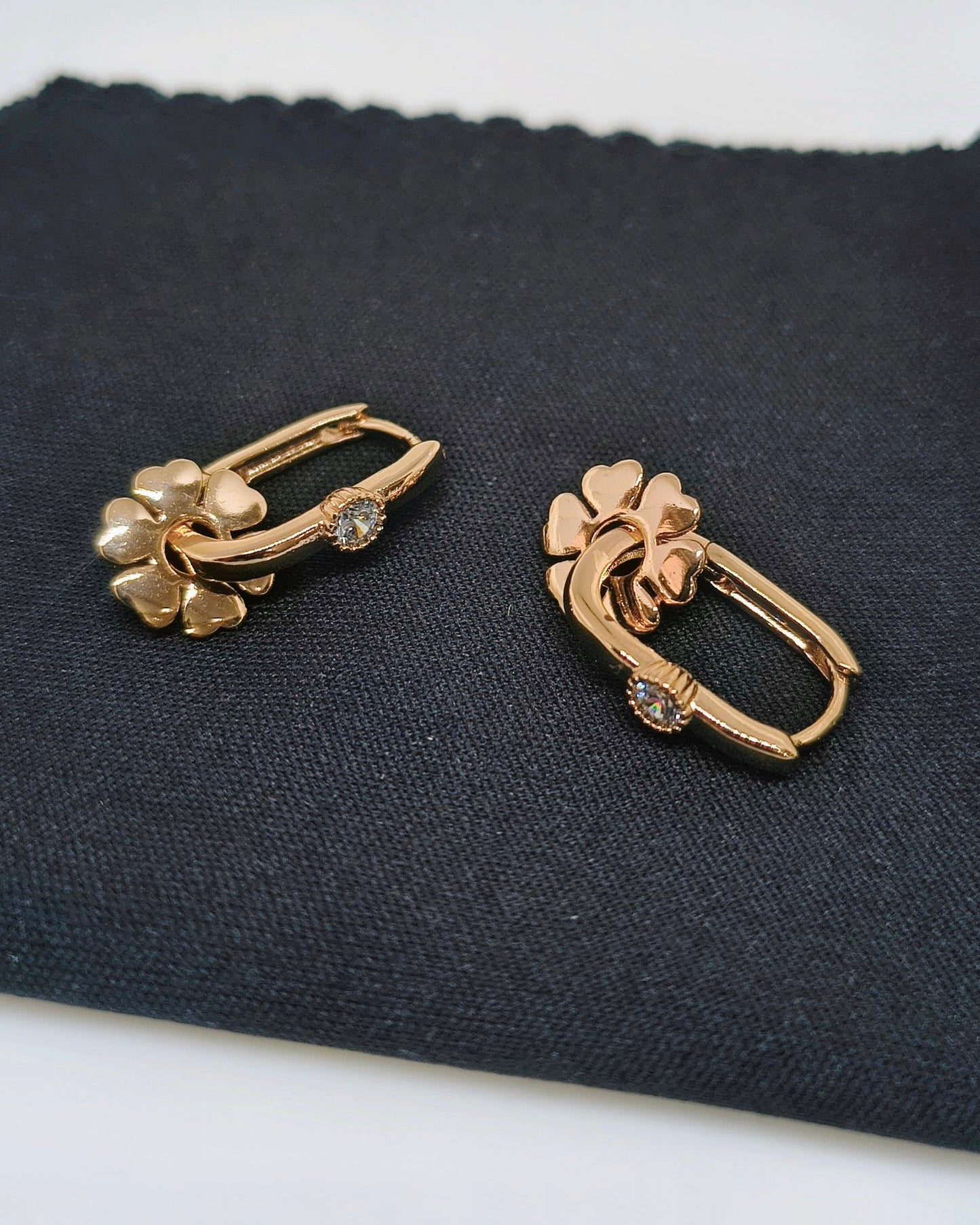 Lucky bloom hoop earrings