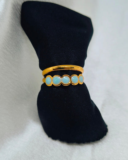 Bubble glow adjustable ring