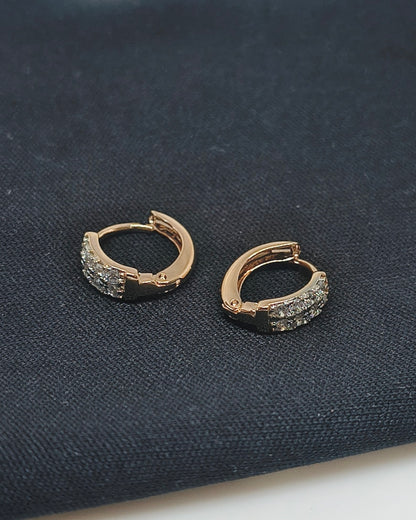 Arc spark huggie hoop earrings