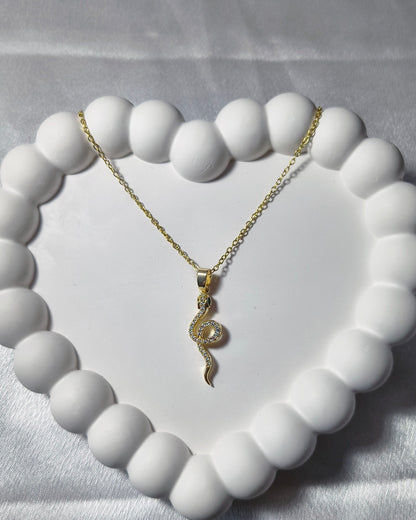 Serpentine glow pendant necklace