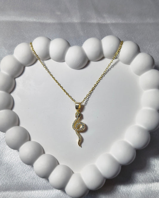 Serpentine glow pendant necklace