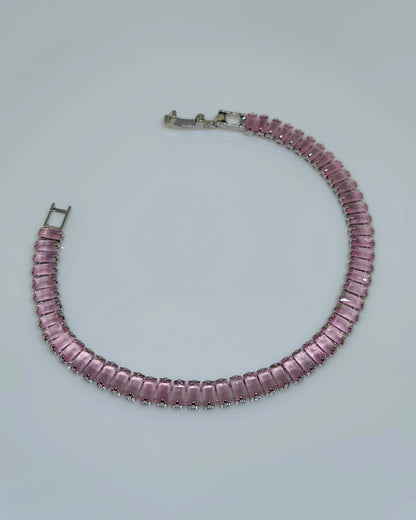 Blush pink color tennis bracelet