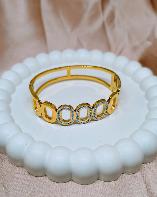 Halo loop crystal kada bracelet