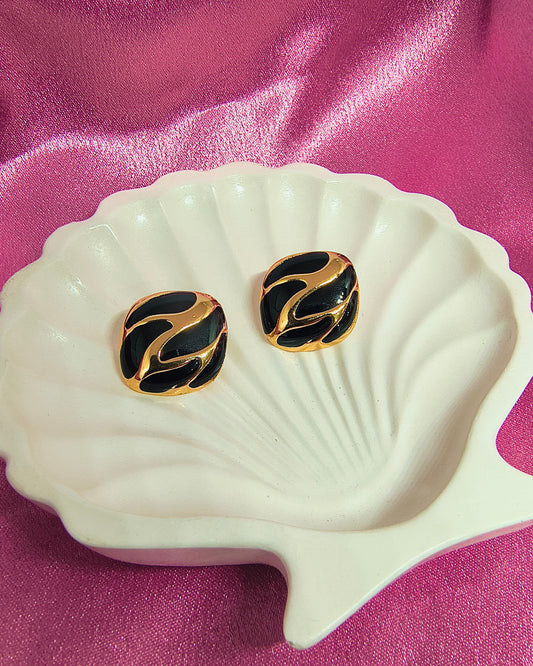 Eclipse swirl stud earrings