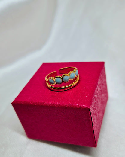 Bubble glow adjustable ring