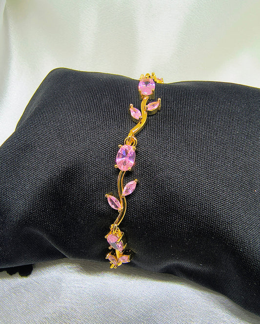 Pink petals tulip bracelet