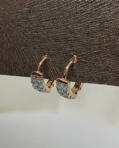 Arc spark huggie hoop earrings